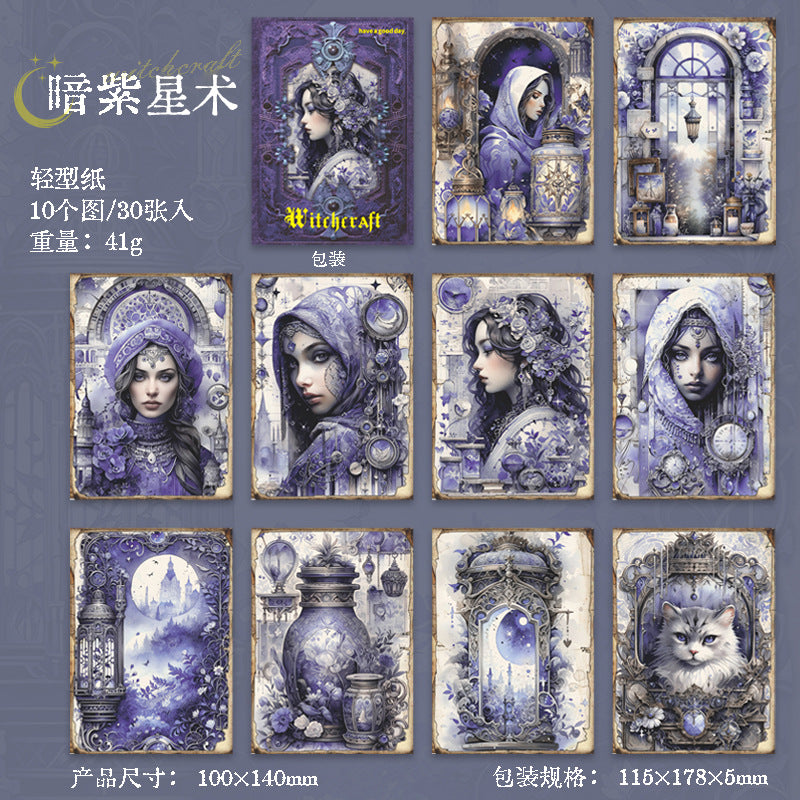 A5#02453 Vintage Magic Girl Series Sticker