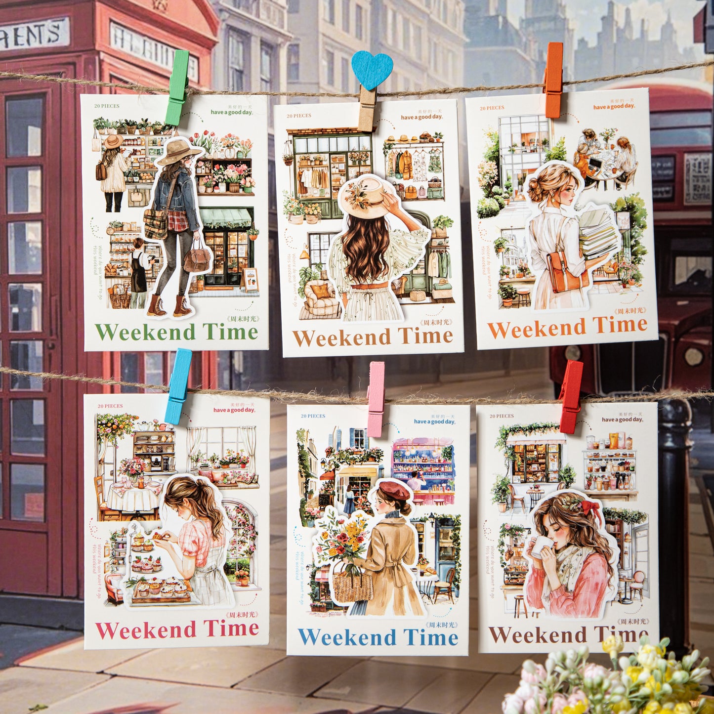 #02098 Weekend Time  Series Sticker