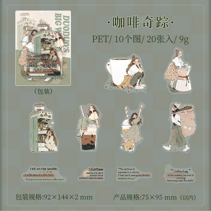#02817 Girl and Dog Series Sticker