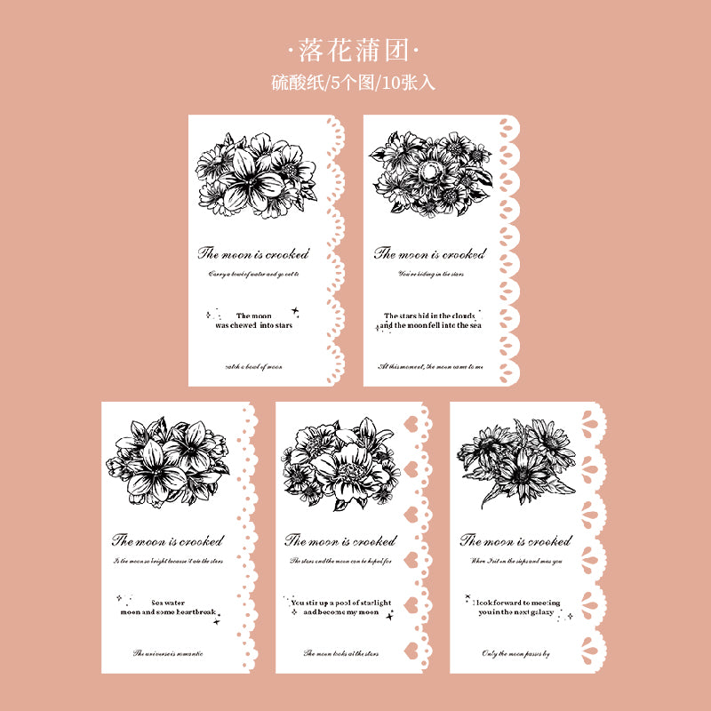 #02092 Lace and Flower Series Material Paper