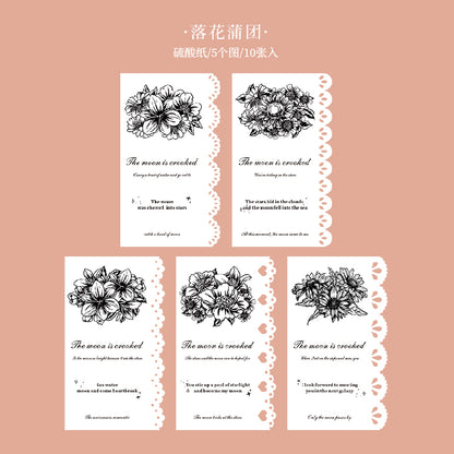 #02092 Lace and Flower Series Material Paper