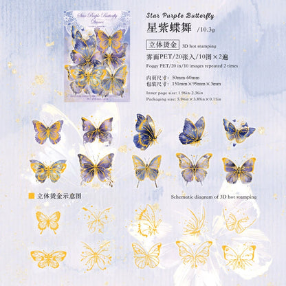 #02826 Butterfly Flower Series Sticker