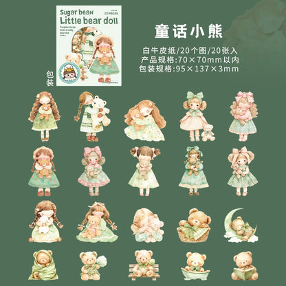 #02878 Girl with Doll Series Sticker