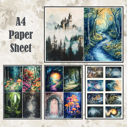 #4A60 POI Print A4 Cardstock Paper Set 4 Pcs