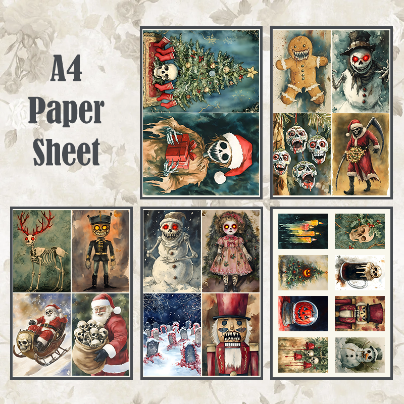 #4A61 POI Print A4 Cardstock Paper Set 5 Pcs