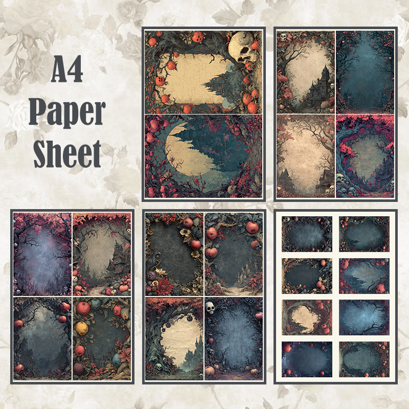 #4A62 POI Print A4 Cardstock Paper Set 5 Pcs