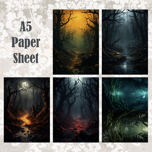 #5A62 POI Print A5 Cardstock Paper Set 10 Pcs