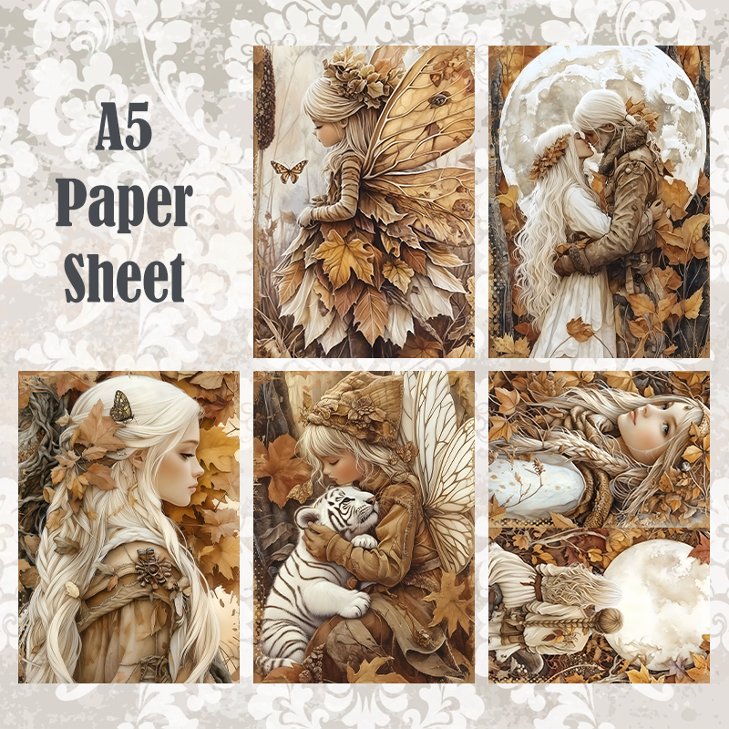 #5A63 POI Print A5 Cardstock Paper Set 10 Pcs