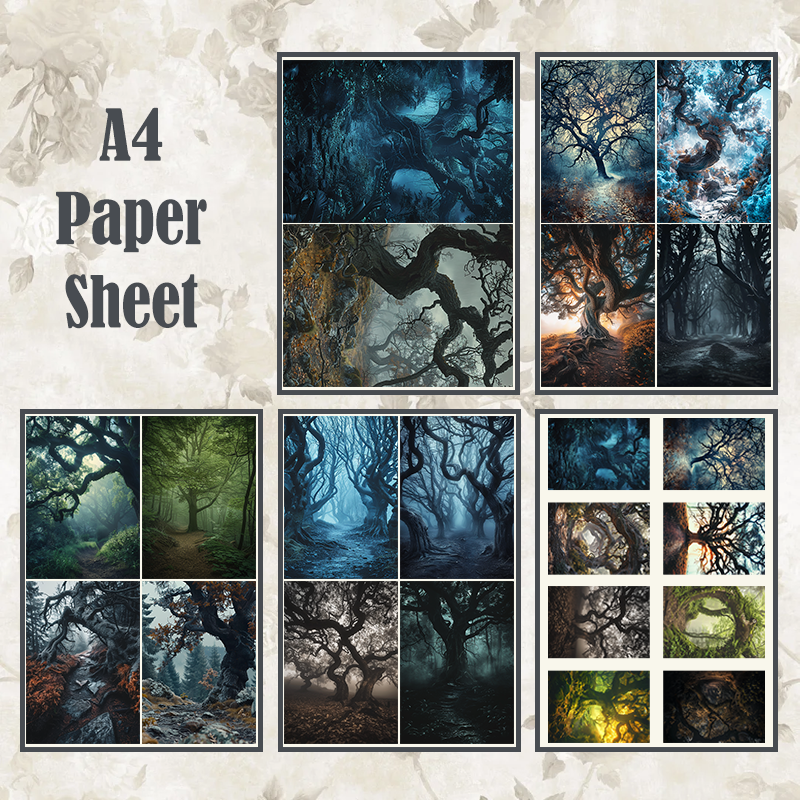 #4A64 POI Print A4 Cardstock Paper Set 5 Pcs