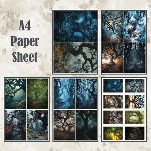 #4A64 POI Print A4 Cardstock Paper Set 5 Pcs