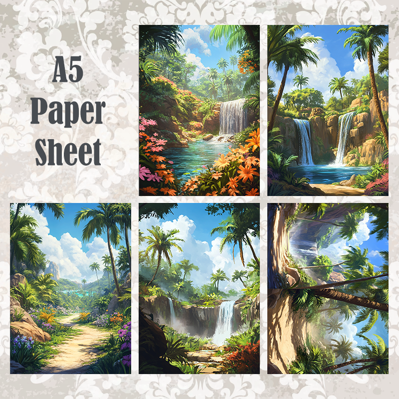 #5A64 POI Print A5 Cardstock Paper Set 10 Pcs