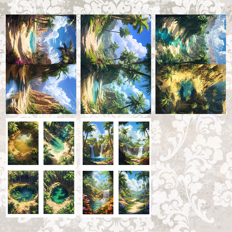 #5A64 POI Print A5 Cardstock Paper Set 10 Pcs