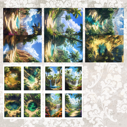 #5A64 POI Print A5 Cardstock Paper Set 10 Pcs