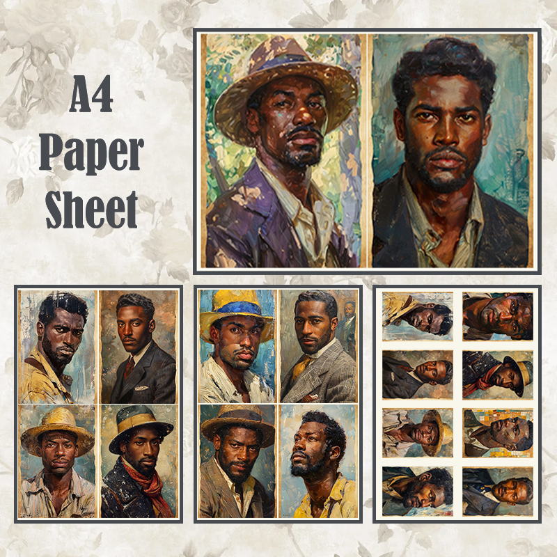 #4A65 POI Print A4 Cardstock Paper Set 5 Pcs