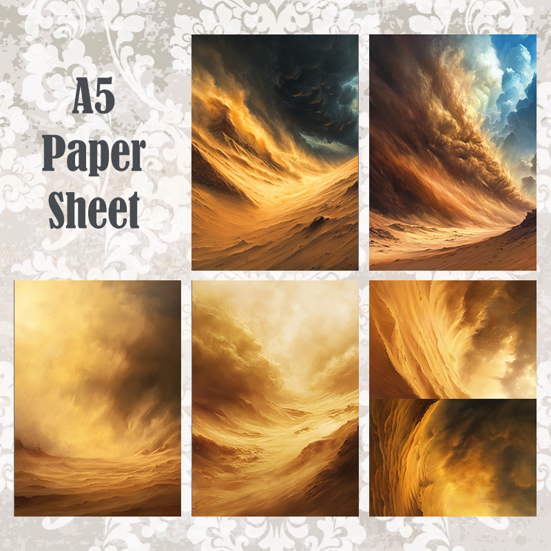 #5A67 POI Print A5 Cardstock Paper Set 10 Pcs
