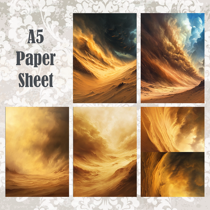 #5A67 POI Print A5 Cardstock Paper Set 10 Pcs
