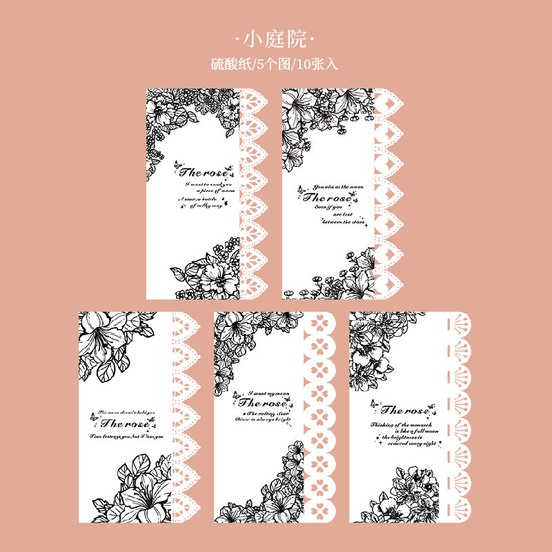 #02092 Lace and Flower Series Material Paper