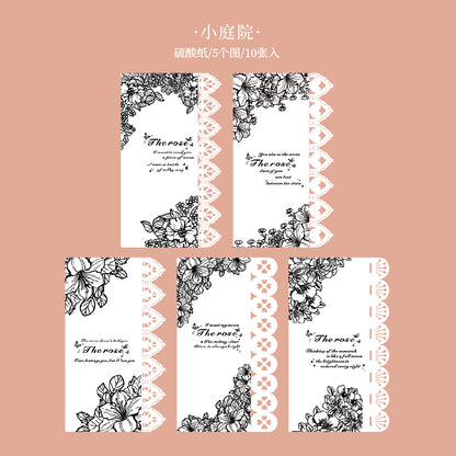 #02092 Lace and Flower Series Material Paper
