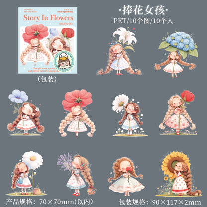 #02447 Story in Flower Series Sticker