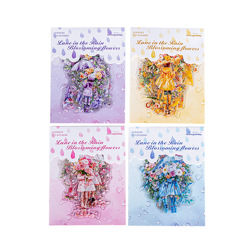 #02357 Flower In the Rain Series Sticker