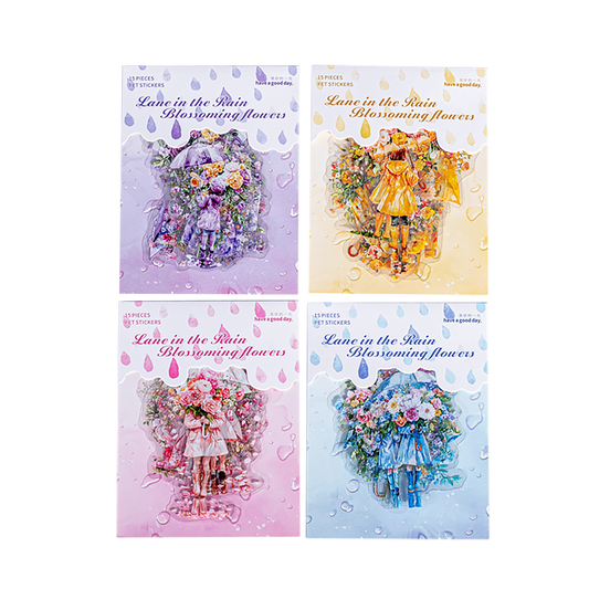 #02357 Flower In the Rain Series Sticker