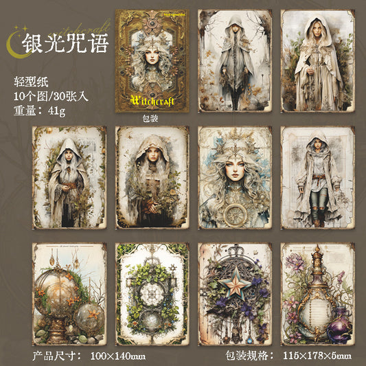A5#02453 Vintage Magic Girl Series Sticker