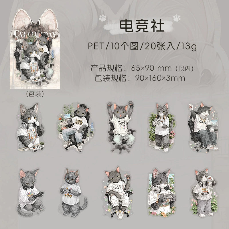 #02766 Cat Club Series Sticker