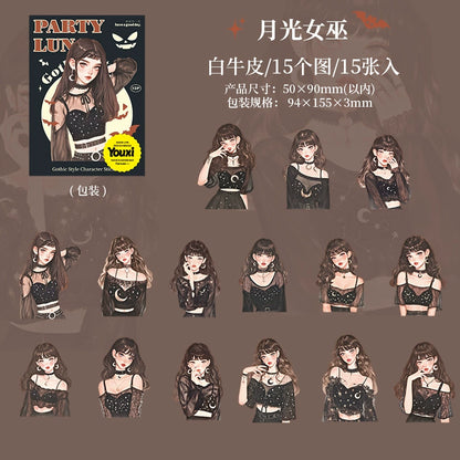 #02917 Gothic Girl  Series Sticker