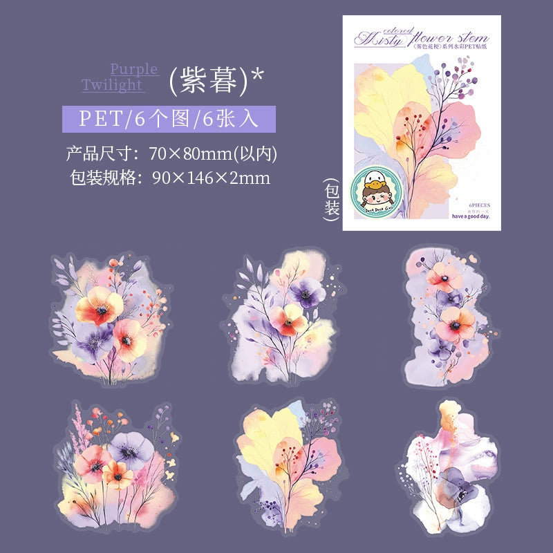 #02793 Mist Washi Flower Series Sticker