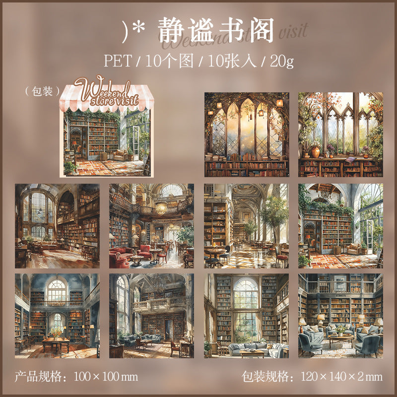 #02239 Vintage Clothes Store Series Sticker
