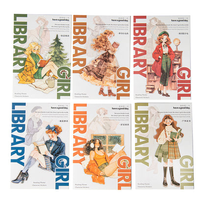 #02125 Library Girl Series Sticker