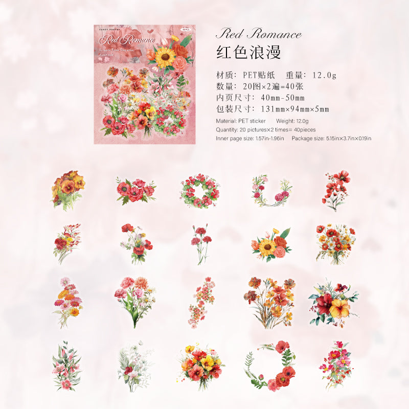 #02418 Romatic Flower Series Sticker