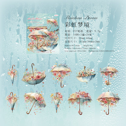#02250 Flower Umbrella Series Sticker