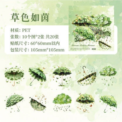 #02685 Flower Umberlla Series Sticker