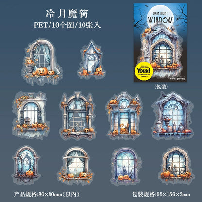 #02913 Halloween Window Series Sticker