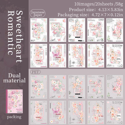 #02310 Girl in Flower Series Sticker Material Paper