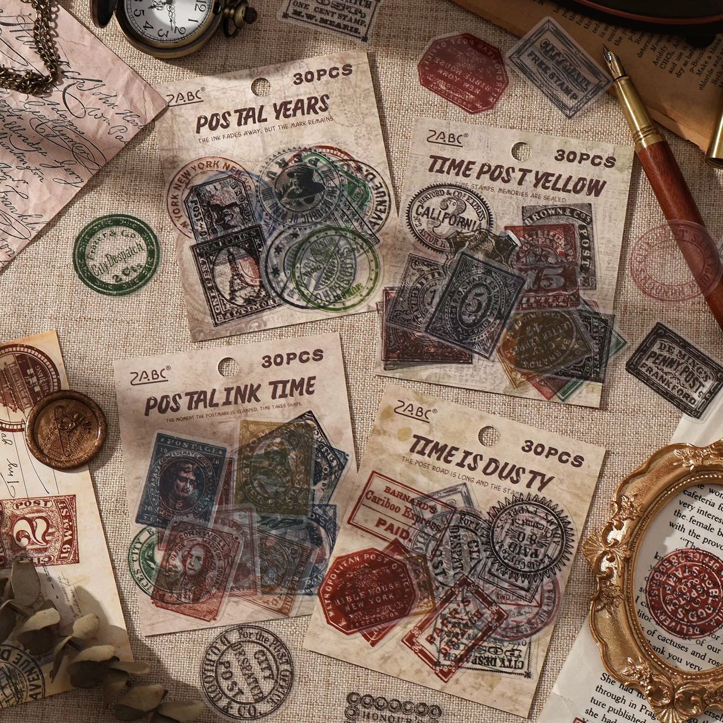 #02702 Vintage Stamp Series Sticker