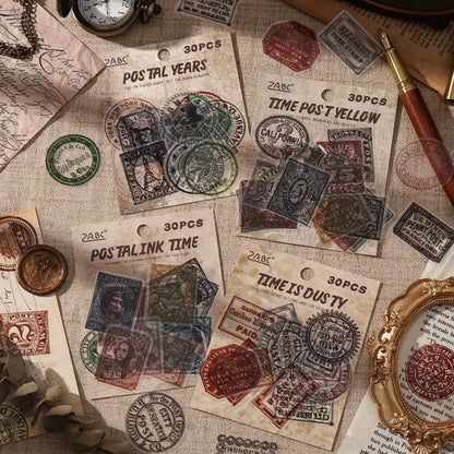 #02702 Vintage Stamp Series Sticker