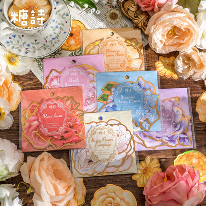 #02711 Flower Diary Series Sticker