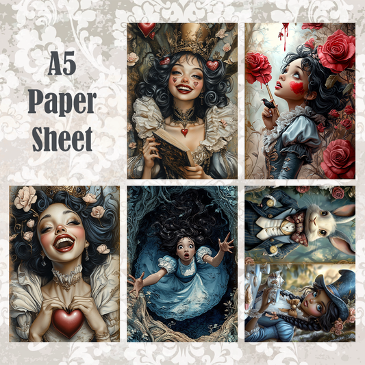 #5A71 POI Print A5 Cardstock Paper Set 10 Pcs