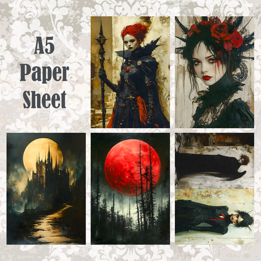 #5A252 POI Print A5 Cardstock Paper Set 10 Pcs