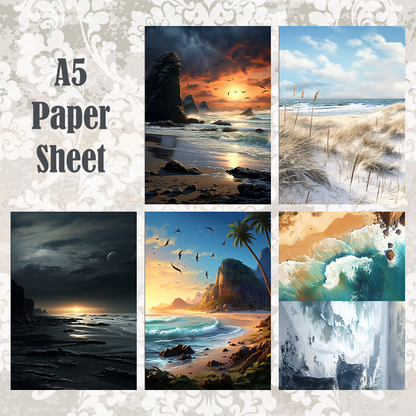 #5A74 POI Print A5 Cardstock Paper Set 10 Pcs