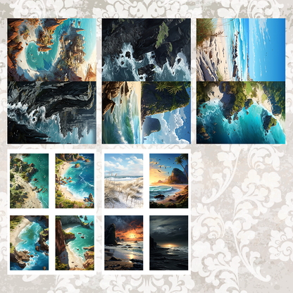 #5A74 POI Print A5 Cardstock Paper Set 10 Pcs