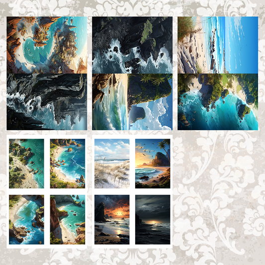 #5A74 POI Print A5 Cardstock Paper Set 10 Pcs