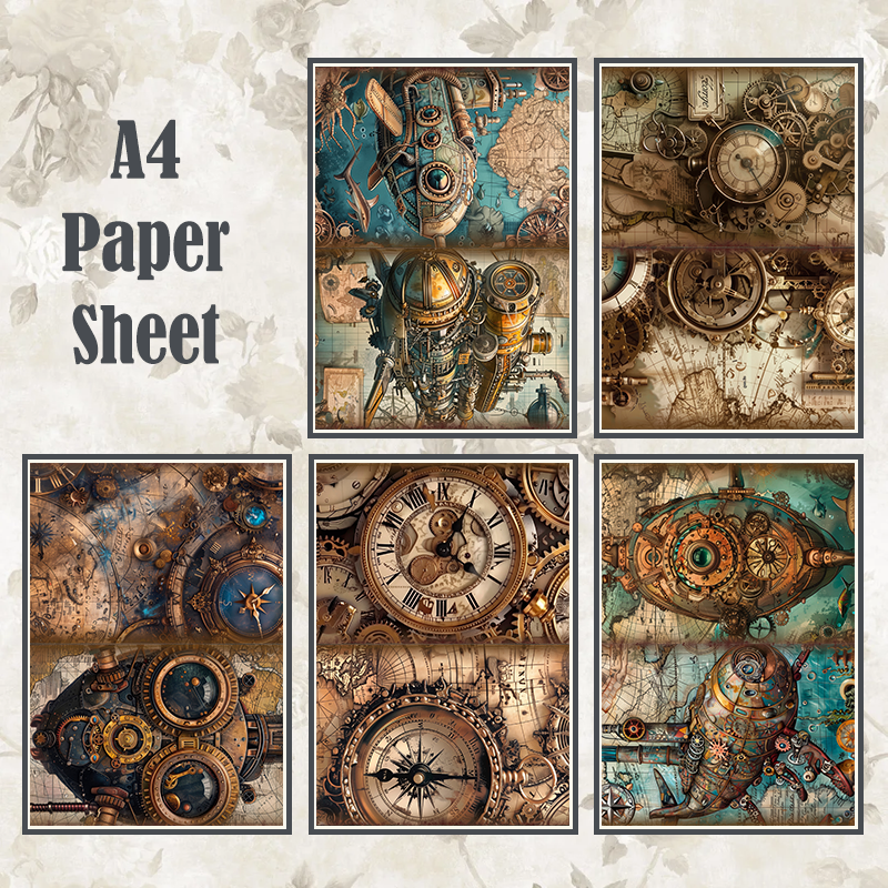 #4A74 POI Print A4 Cardstock Paper Set 5 Pcs