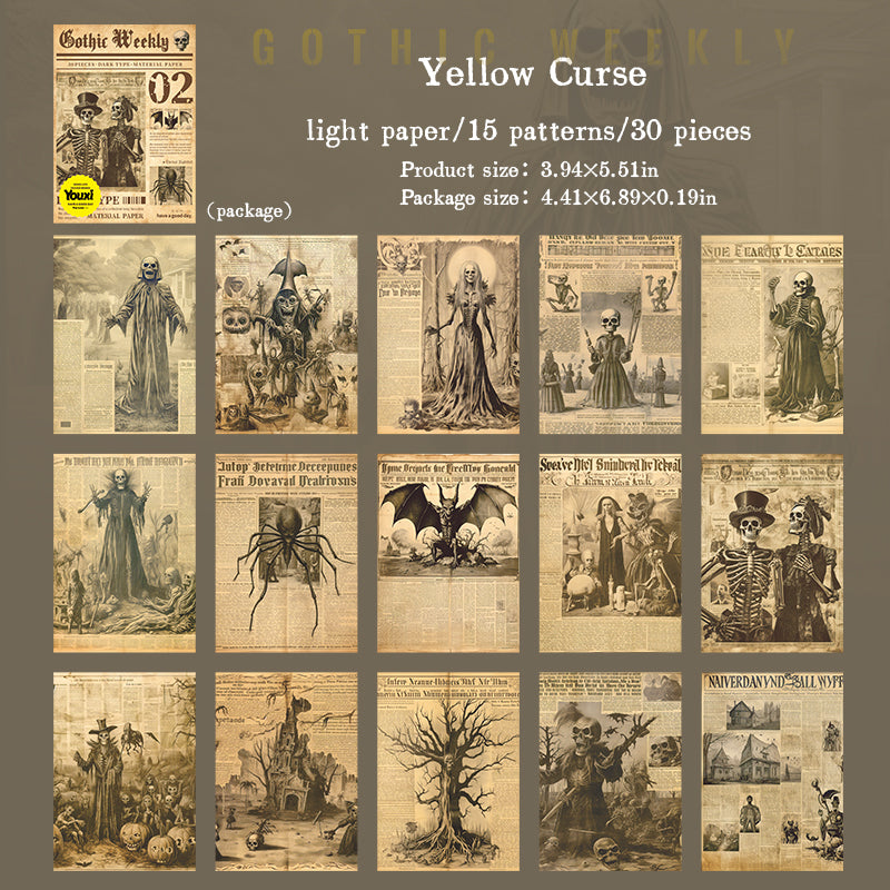 #02562 Gothic Weekly Series Material Paper