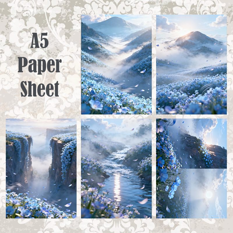 #5A75 POI Print A5 Cardstock Paper Set 10 Pcs