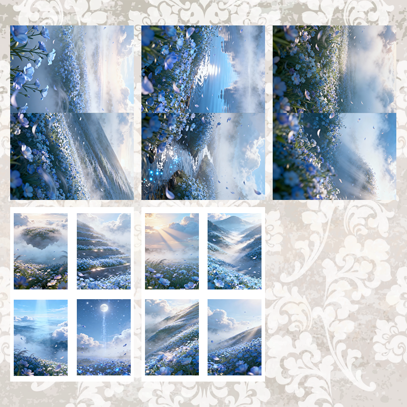 #5A75 POI Print A5 Cardstock Paper Set 10 Pcs