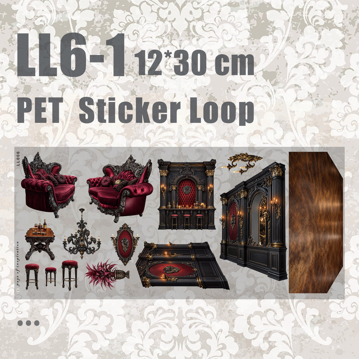 #LL6 L PET Sticker Loop