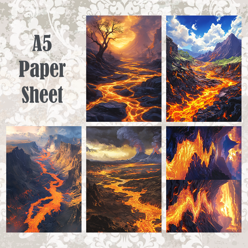 #5A78 POI Print A5 Cardstock Paper Set 10 Pcs